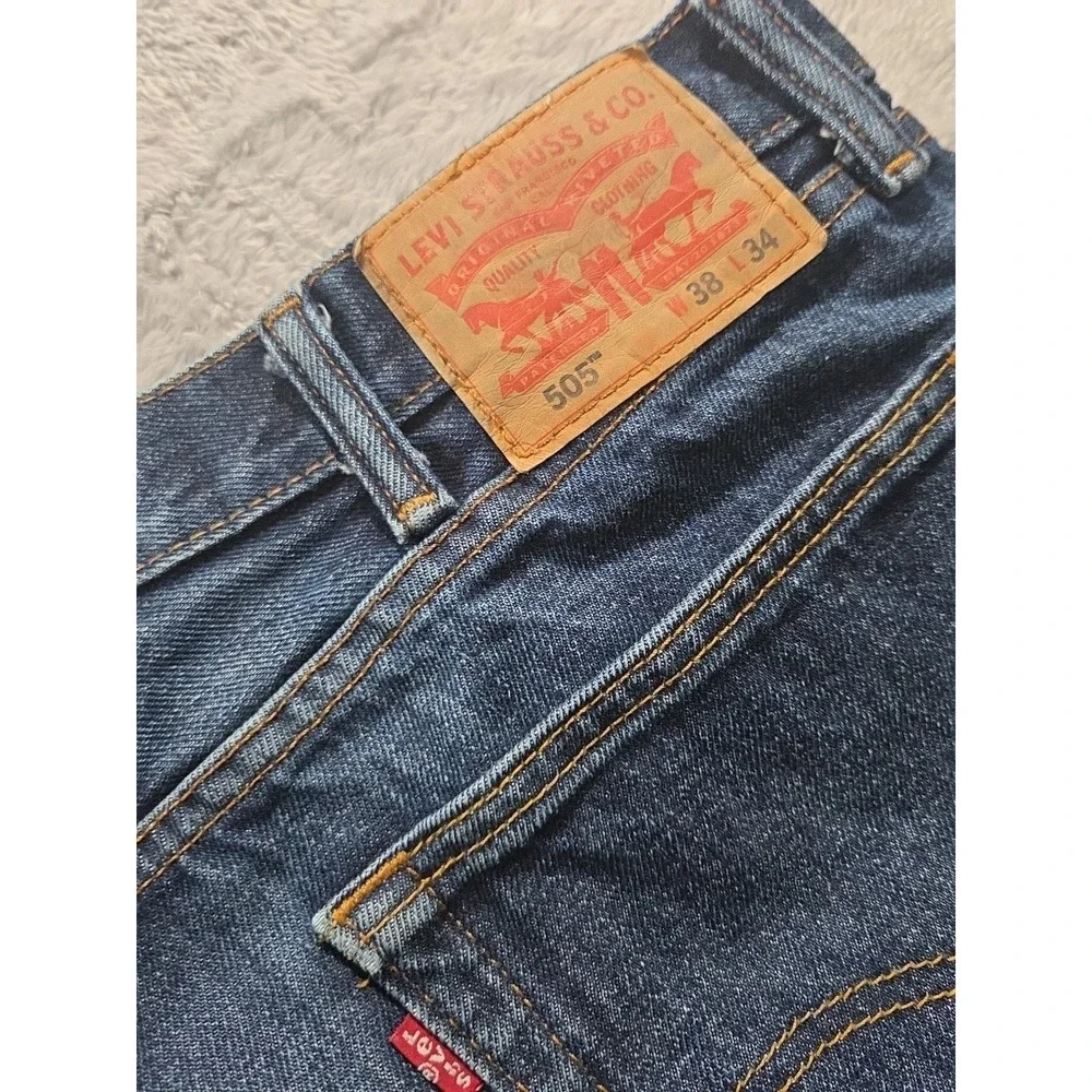 levis 505 mens denim jeans Sz 38x34 100% Cotton